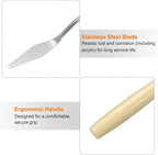 HARFINGTON 8pcs Palette Knife Painting Tool 6.3" Pointed Stainless Steel Blade - Image 5
