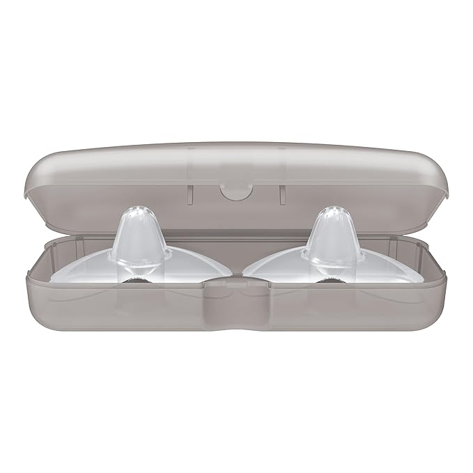 Dr. Brown's Butterfly Breastfeeding Nipple Shields for Protecting Sore, Flat or Inverted Nipples, Essential for Latching Difficulties with Microwave Sterilizer Carrying Case, 20mm
