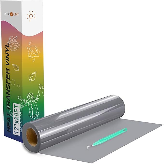 HTVRONT Heat Transfer Vinyl Silver HTV Rolls, HTV Vinyl by HTVRONT