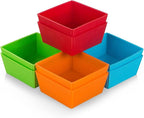 Webake 3.5 Inch Jumbo Baking Cups Reusable Silicone Square Cupcake Liners by Webake