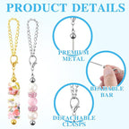 16PCS Beadable Keychain Bar Bulk, Metal Blank Beaded Keychain Bar - Image 4