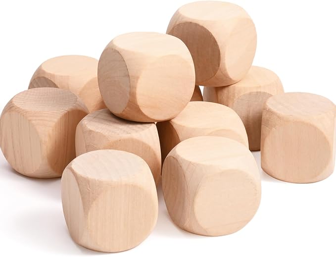 Blank Wood Dice 1-1/2 inch 40PCS Unfinished Square Blocks 40mm Small Wooden - Image 6