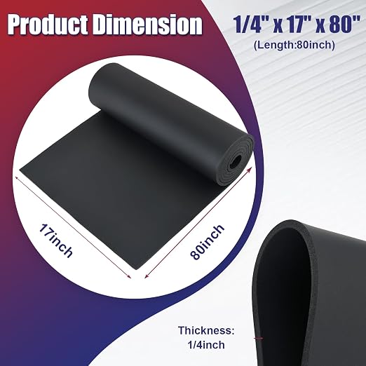 NYXOVA Neoprene Sponge Foam Sheet Roll, Closed Cell Foam Rubber Padding Without - Image 2
