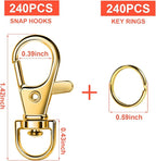 LEOBRO 480PCS Lobster Claw Clasps and Key Rings, Jewelry Making, Art Crafts - Image 2