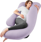 Sasttie Pregnancy Pillows for Sleeping, Jumbo U Shaped Cooling Full Body Pillow by SASTTIE