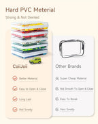 CoiiJoii 6PCS Clear Hard Shell Zipper Case, Portable Cosmetic Bag - Image 6