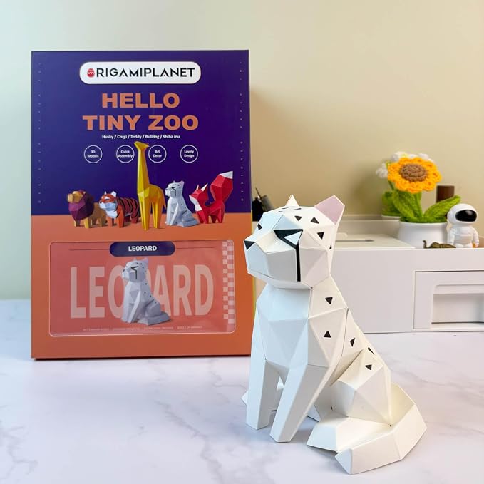 Leopard 3D Origami Paper Craft Kit, Creative Handmade Paper Sculpture Art - Image 7