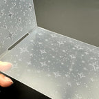 3D Plastic Embossing Folder Template Beautiful Stars Texture 4.13x5.71 Inch - Image 5