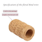 Floral Wire, Light Brown Rustic Vine Bind Wire 164 Feet 2mm | Paper Wrapped - Image 3