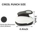2" inch Hole Punch Circle Cutter Punches Paper Circles Craft Punches Large - Image 4