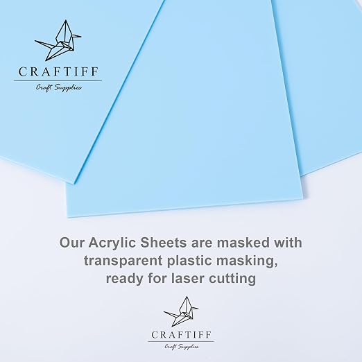 Light Baby Blue Cast Acrylic Sheets 1/8 Thick, 12x8 inch, - Image 4