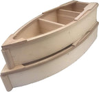 Unfinished Wooden Boat 2 Pack by Oojami