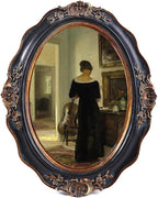 SIKOO Vintage Picture Frames 5x7 Oval Picture Frame Tabletop and Wall Mount by SIKOO