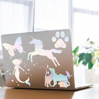 60 Sheets Holographic Laminate Sheets Clear Glitter A4 Size Vinyl Sticker Paper - Image 5