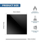 5 Pack 12x12 Inch Black Mirrored Acrylic Sheets, 1/8 in Thick | Mirror Acrylic - Image 2