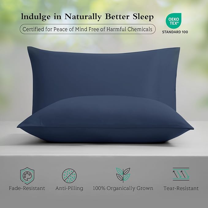 Cooling Pillowcases Queen Size Set of 2, Viscose Derived from Bamboo - Image 3