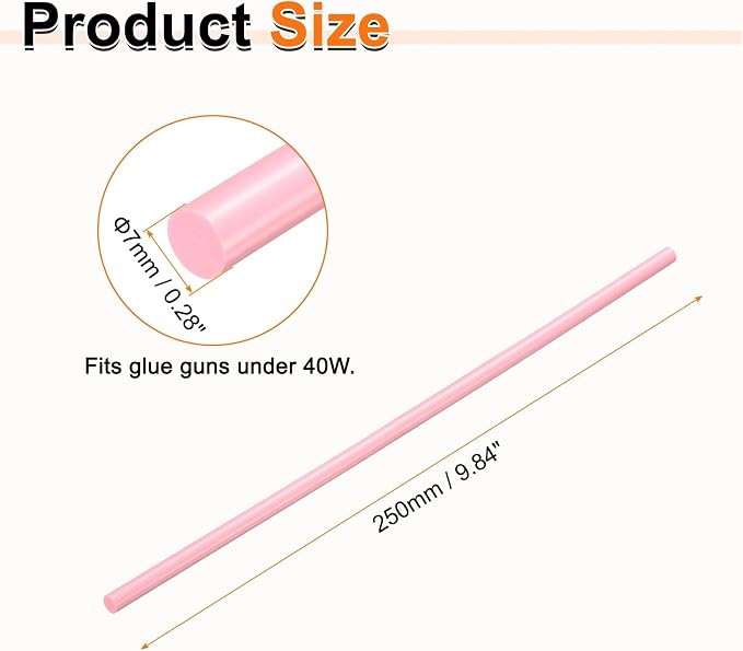 HARFINGTON 10pcs Hot Glue Sticks 0.28" Dia x 9.84" Long EVA Mini Hot Melt - Image 2