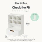 BLUE GINKGO Hive Desk Organizer – Vertical 6-Compartment, Full-drawer Storage – - Image 3