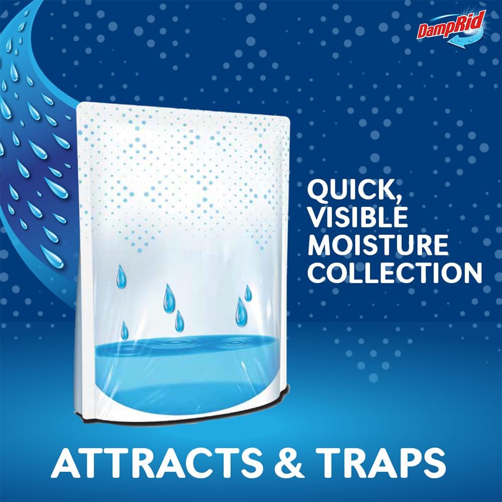 DampRid Fresh Scent Single-Use Pouch Moisture Absorber, 6-Pack