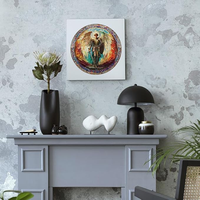 Jigfoxy Wooden Puzzles for Adults, Archangel Michael Wood Puzzles Adult - Image 6