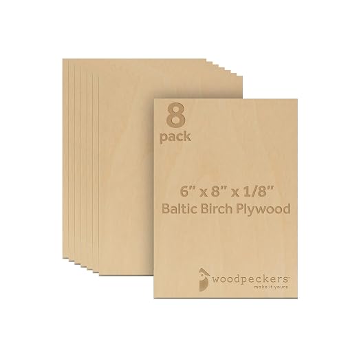 Baltic Birch Plywood, 3 mm 1/8 Craft Wood, B/BB Grade Baltic Birch Sheets by Woodpeckers
