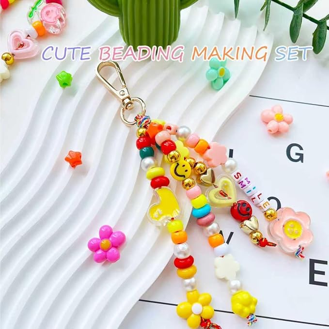 BOAJUNWU 519PCS Beaded Keychain Making Kit - Image 2
