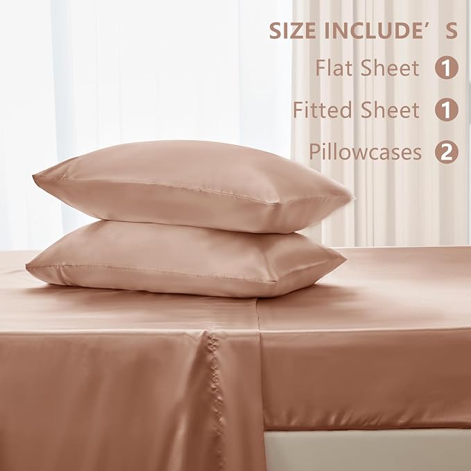 CozyLux Satin Sheets Full Size Sheets - Image 6