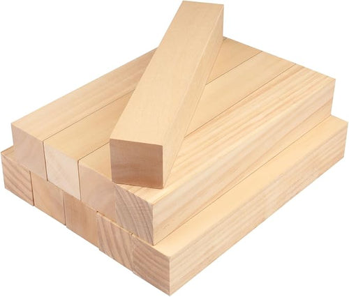 10 Pack Basswood Carving Blocks, Soft and Smooth, Easy Whittling and Carving by GNIEMCKIN