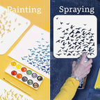 4Pcs Bird Flock Stencils for Painting, Reusable Bird Stencil Drawing Templates - Image 3