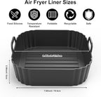 Square Silicone Air Fryer Liners 2 Pack, Compatible - Image 2