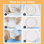 Punch Needle Kits for Beginners Red Strawberries in Basket 20x20cm-4 | Easy for - Image 4