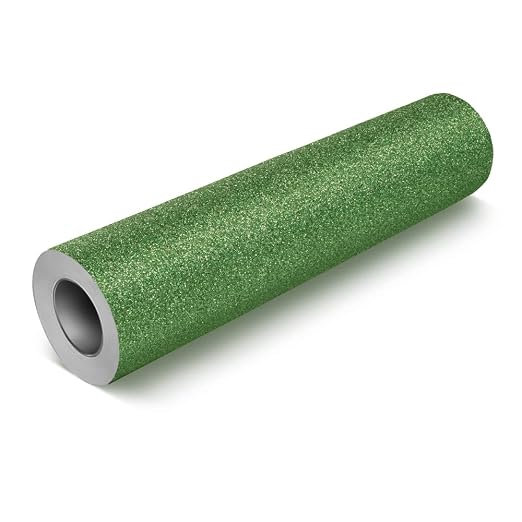 VViViD Glitter Green DECO65 Permanent Adhesive Craft Vinyl Roll by VVIVIDVINYL