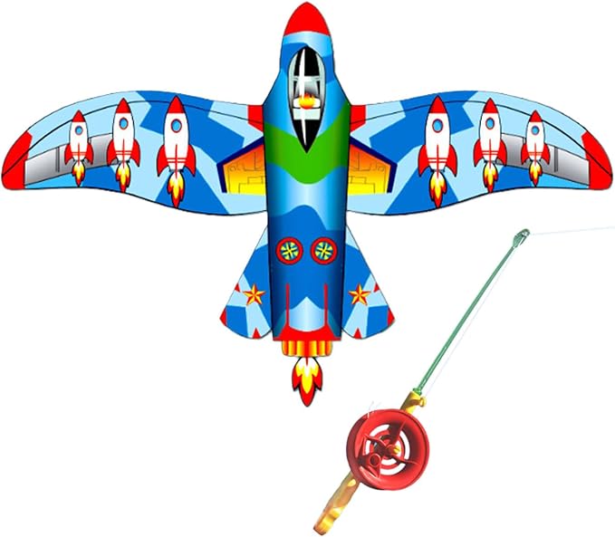 Dynamic Kites 3D Fishing Rod Line Kites Kites Easy Flying Toy Frameless Kites by Unknown