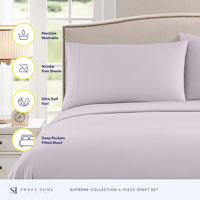 Twin XL Sheets - Breathable Luxury Sheets - 1800 Supreme Collection Extra Soft - Image 2