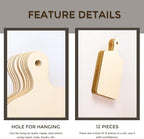 Oomcu 12 PCS Wooden Mini Cutting Board - Image 7