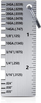 ZeeDix Portable Metal Sheet Thickness Gauge | Stainless Steel Plated Size by ZeeDix