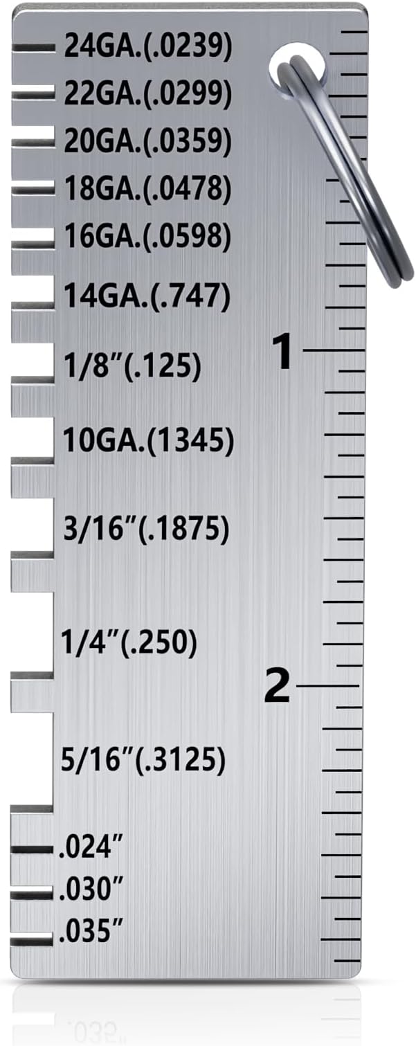 ZeeDix Portable Metal Sheet Thickness Gauge | Stainless Steel Plated Size by ZeeDix