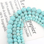 6mm Matte Turquoise Bead, 15-Inch Matte Round Loose Stone Beads - Image 7