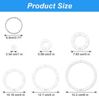6 PCS Circle Template Quilting Acrylic Templates Set, 1/2/3/4/5/6 Inch Diameter - Image 2