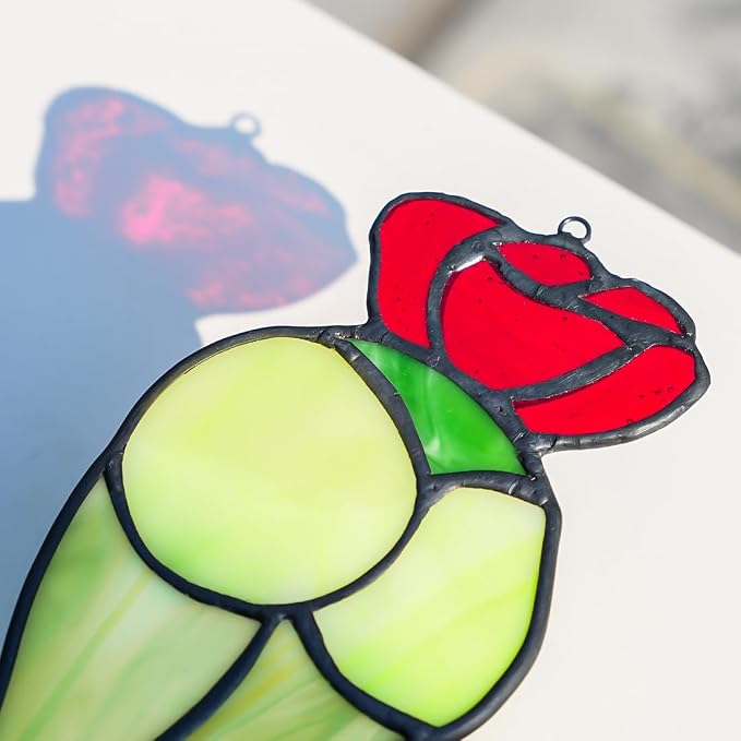 Cactus Decor Stained Glass Suncatcher - Image 2