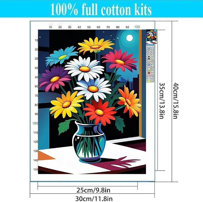 Flowers Stamped Cross Stitch Kits - Image 2