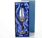 Simcat Handmade Painted Enamel Flower Glass Wine Glasses Transparent Refined by Simcat