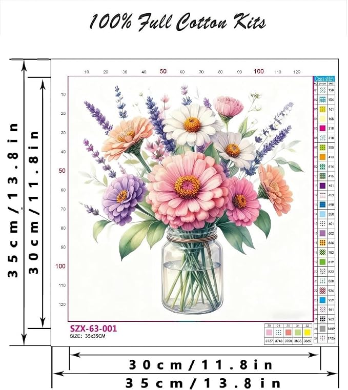 niurenmaoyi Flowers Stamped Cross Stitch Kits - Image 2