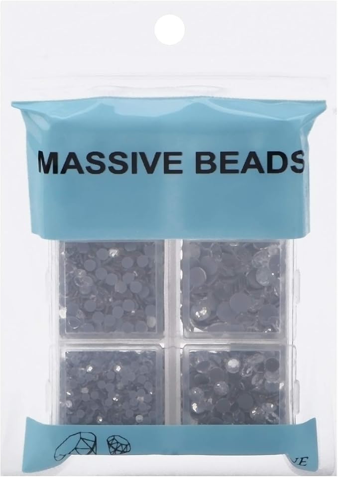 4000pcs Mixed Size Hot Fix Round Crystals Gems Glass Stones Hotfix Flat Back - Image 4