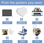 240Pcs Sublimation Keychain Blanks Double Sides 80 MDF Sublimation Keychains - Image 5