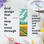INFUNLY 6PCS Landscape Cross Stitch Bookmark Kit - Image 8