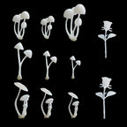 Woohome 11 PCS Jewelry Making Supplies Resin Mould, Mini Mushroom Casting Moulds by Woohome