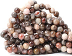 45PCS 8mm Natural Silicified Wood Jade Gemstone Round Loose Beads by CHEAVIAN