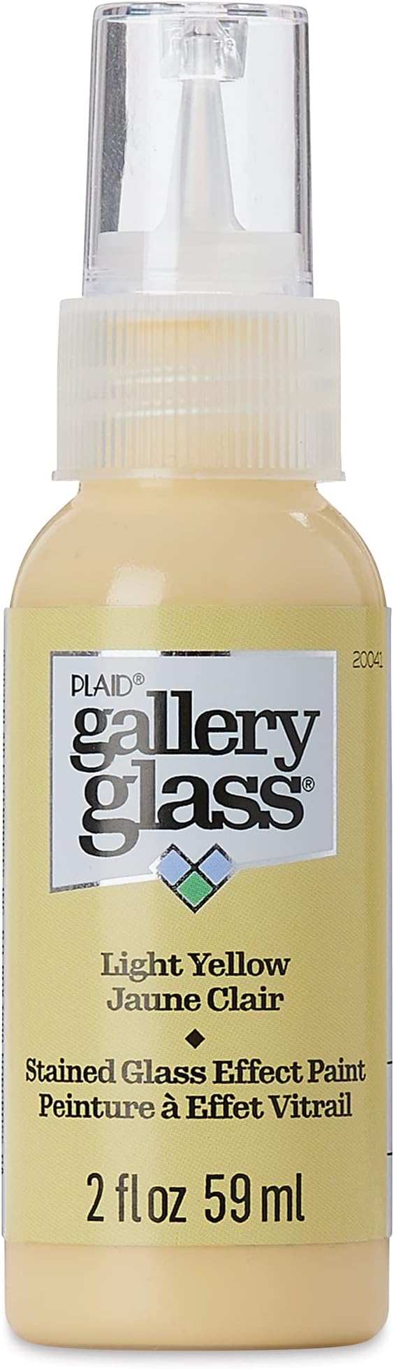 Gallery Glass, Light Yellow Stained Glass 2 fl oz Brilliant Smooth Finish Paint by GalleryGlass