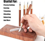 TOOLCOOL Precision Craft Knife Exacto Knife Hobby Knife Set Wooden Handle - Image 6